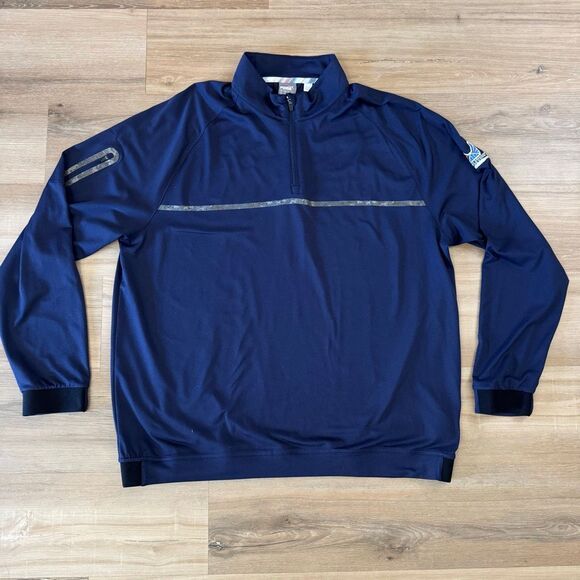 Puma Golf Volition America Blue Pullover Quarter Zip Warm Cell Jacket Size XXL - Picture 1 of 6